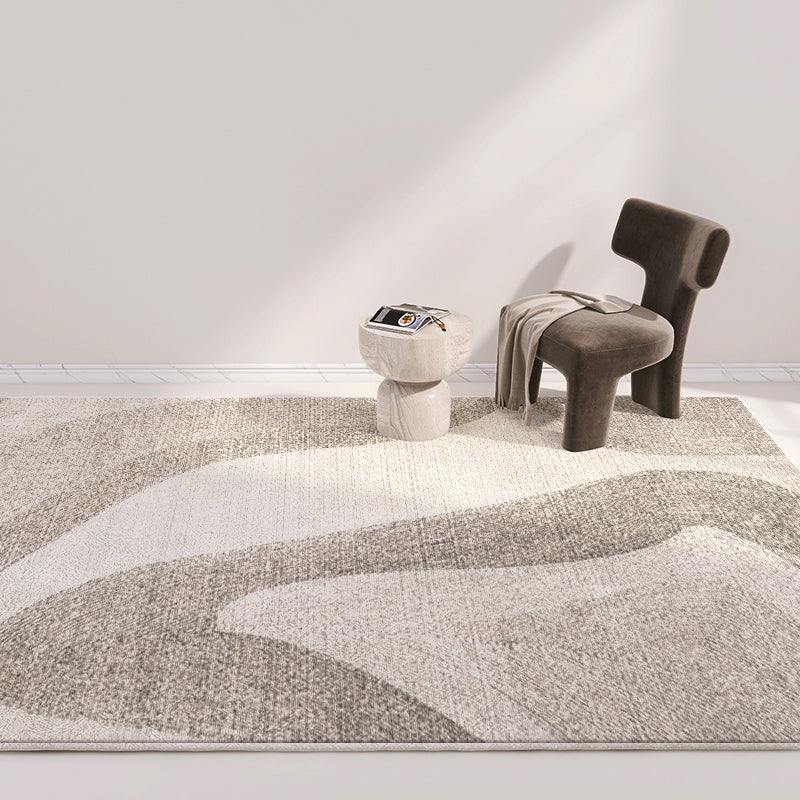 Modern Area Carpet Leisure Contrast Panel Indoor Rug Polyester Rug with Non-Slip Backing