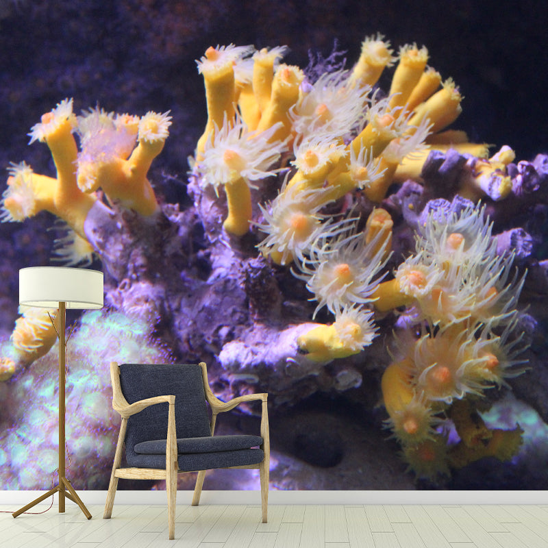 Sea Creatures Mural Modern Eco-friendly Wall Covering for Sitting Room