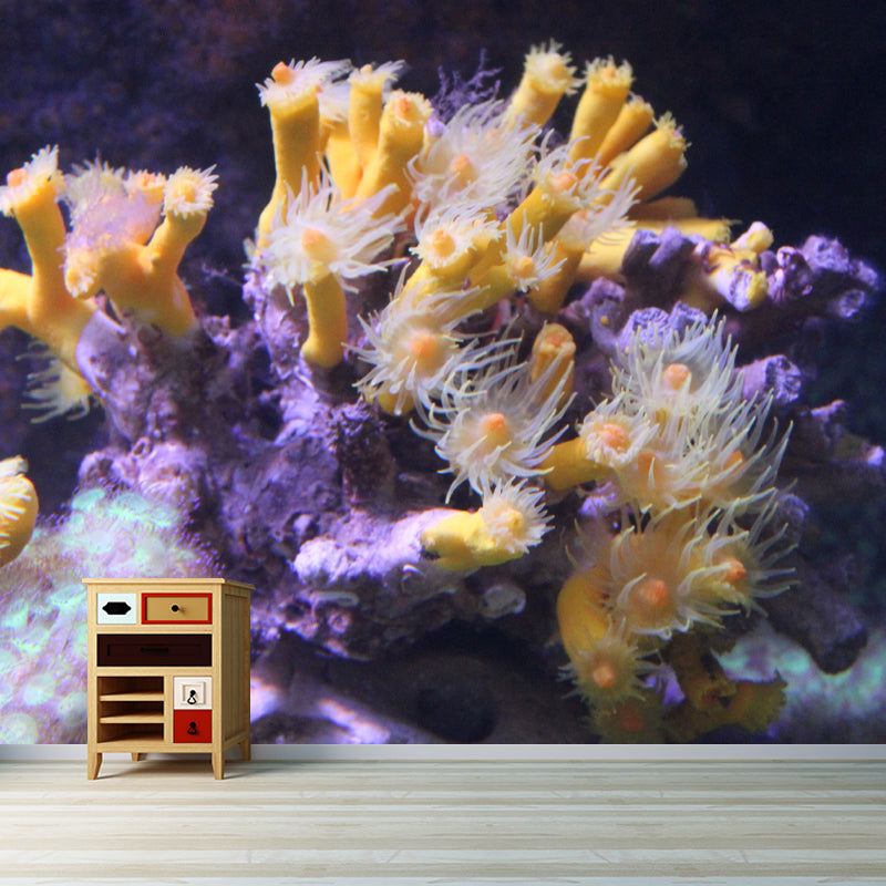 Sea Creatures Mural Modern Eco-friendly Wall Covering for Sitting Room