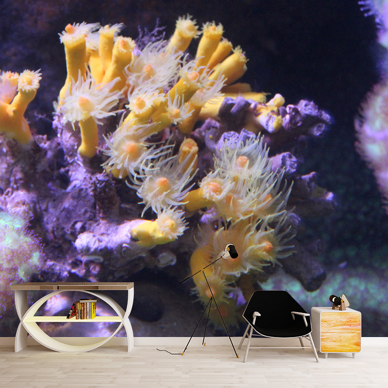 Sea Creatures Mural Modern Eco-friendly Wall Covering for Sitting Room
