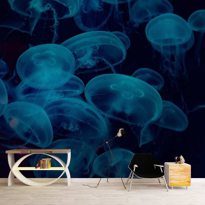 Tropical Sea Creatures Mural Wallpaper Washable Modern Living Room Decoration