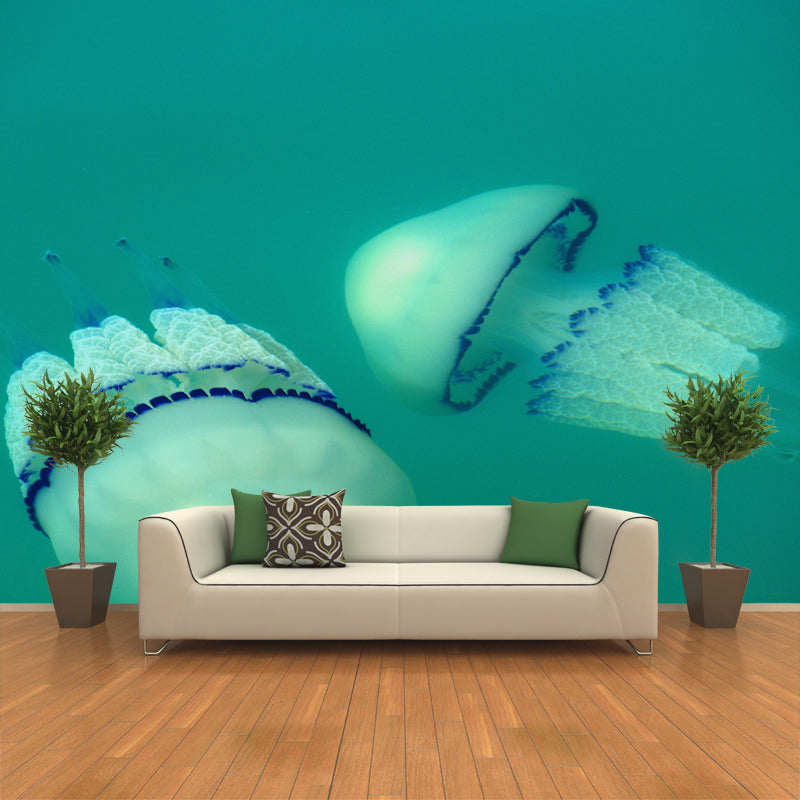 Tropical Sea Creatures Mural Wallpaper Washable Modern Living Room Decoration