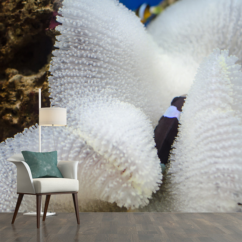 Tropical Sea Creatures Mural Wallpaper Washable Modern Living Room Decoration