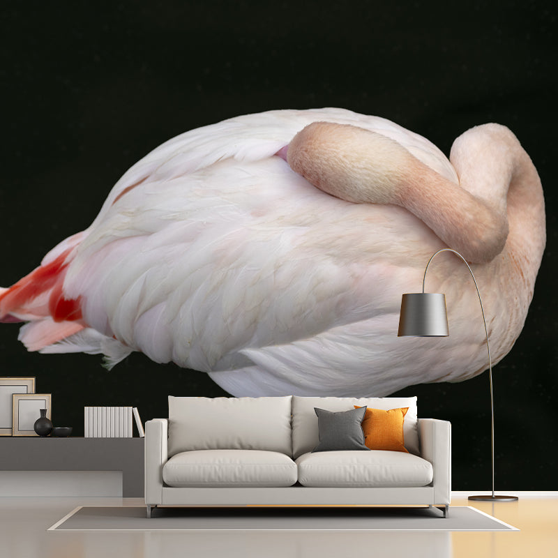 Flamingo Photo Moisture Resistant Mural Decal Modern Wall Decor for Bedroom