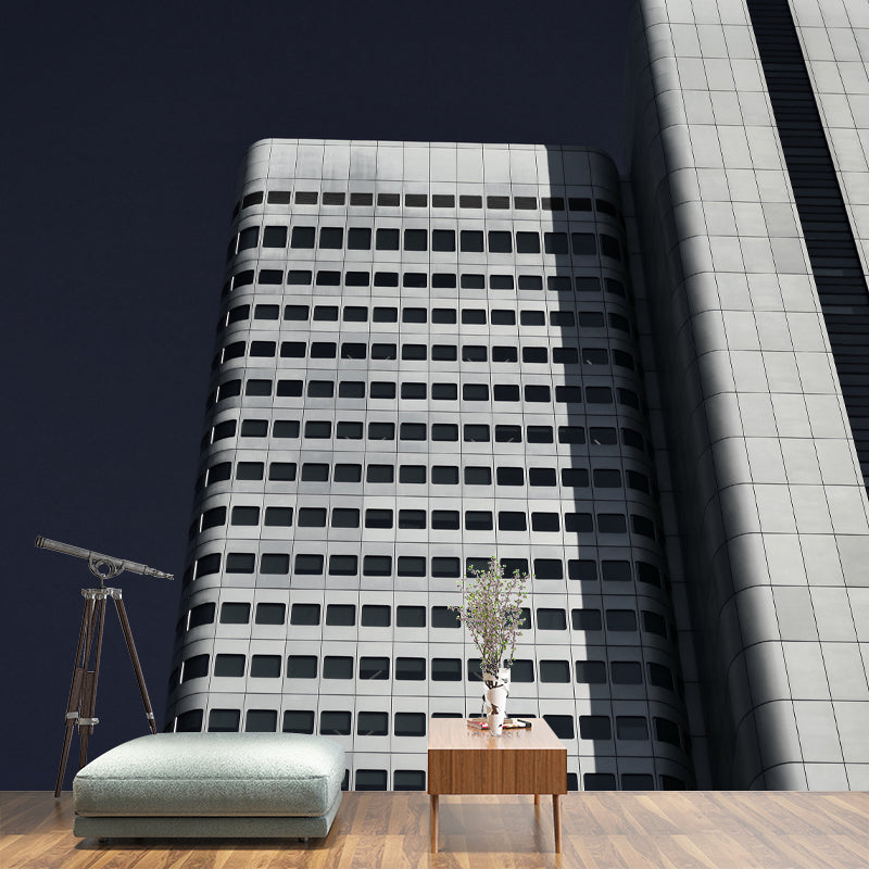 City Building Modern Mural Decoration Sitting Room Wall Covering, Custom Size Available