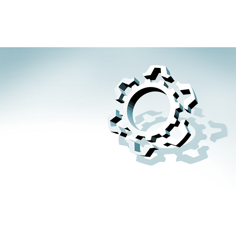 Industrial Metal Gears Mural Wallpaper for Sitting Room, Personalized Size Available