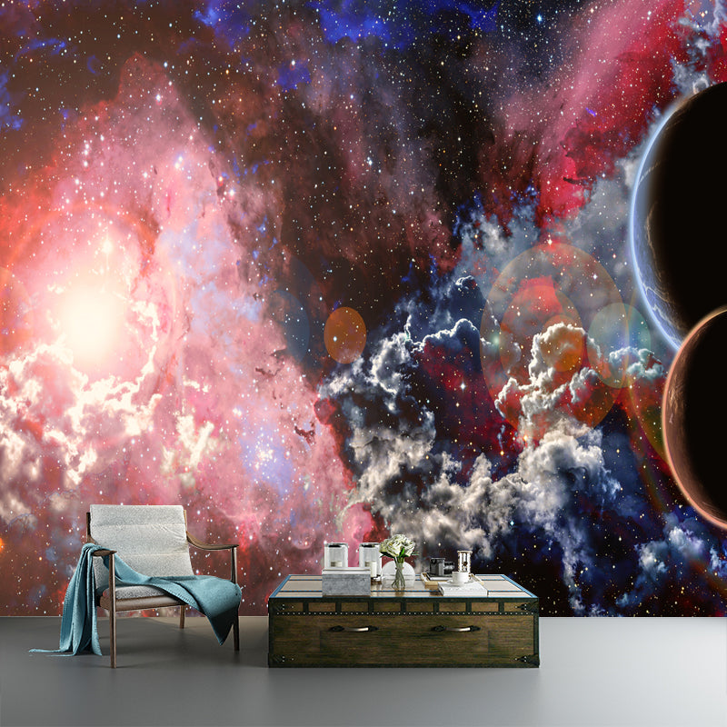 Cosmic Starry Sky Mural Wallpaper for Sitting Room Moisture Resistant, Personalized Size Available
