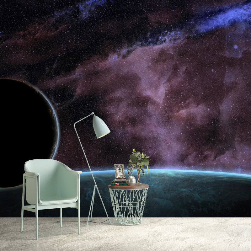 Cosmic Starry Sky Mural Wallpaper for Sitting Room Moisture Resistant, Personalized Size Available