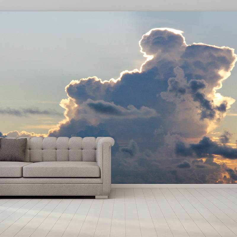Sky Scenery Wall Murals Moisture Resistant Wall Covering for Living Room