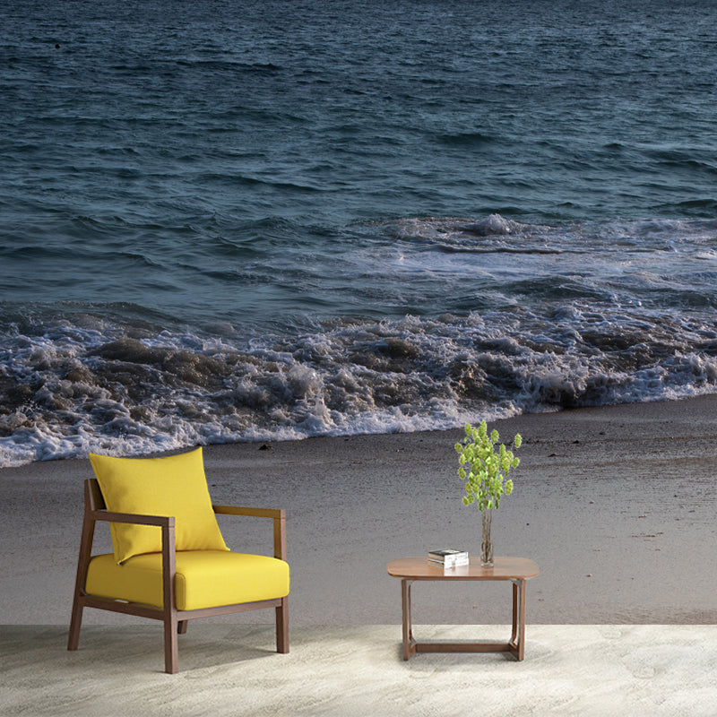 Beach View Wall Murals Tropics Moisture Resistant Wall Covering for Living Room