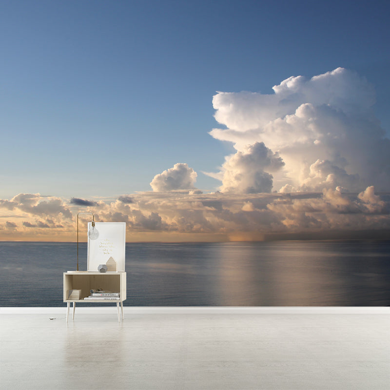 Beach View Wall Murals Tropics Moisture Resistant Wall Covering for Living Room