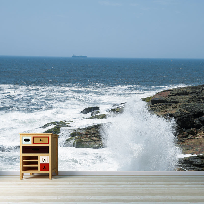 Beach View Stain Resistant Wall Decor for Dining Room Bedroom, Made to Measure