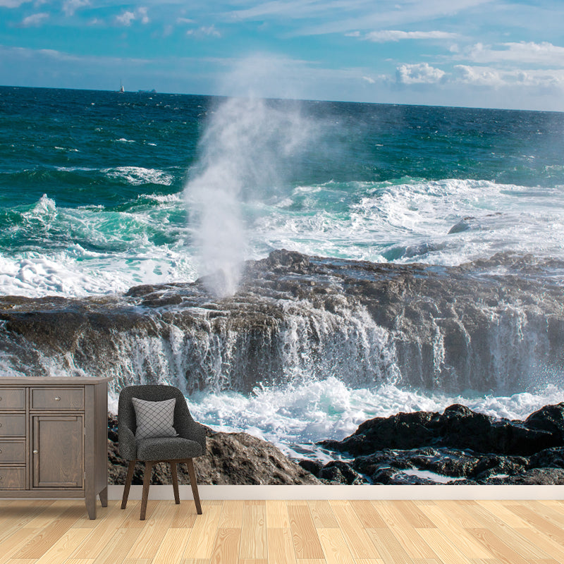 Beach View Stain Resistant Wall Decor for Dining Room Bedroom, Made to Measure