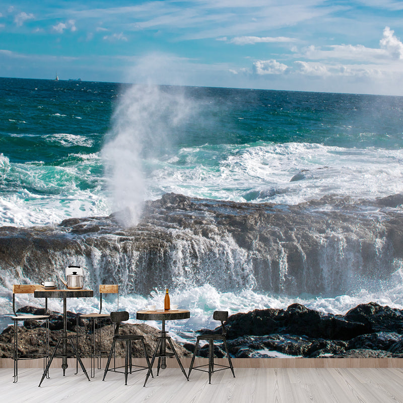 Beach View Stain Resistant Wall Decor for Dining Room Bedroom, Made to Measure