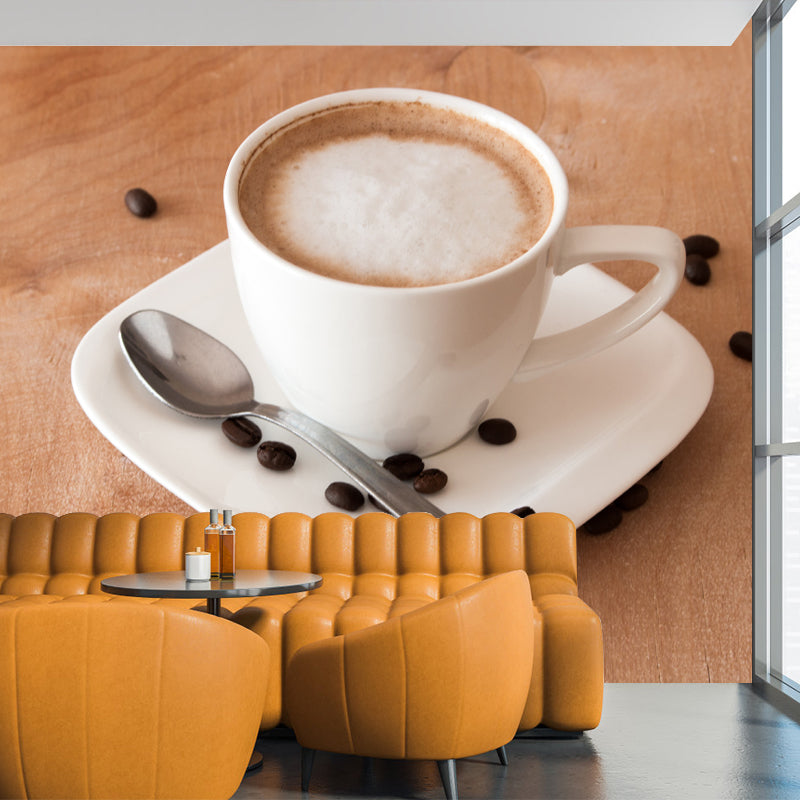Coffee Mural Environment Friendly Wall Covering for Coffee Shop, Waterproofing