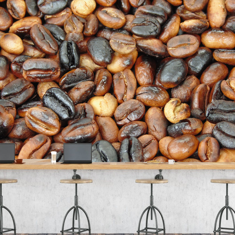 Coffee Mural Wallpaper for Restaurant Decor Stain Resistant, Made to Measure