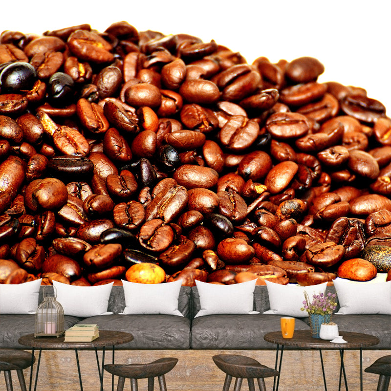 Coffee Mural Wallpaper for Restaurant Decor Stain Resistant, Made to Measure