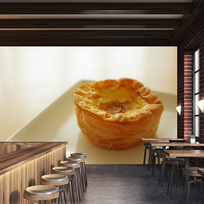 Sweet Food Mural Wallpaper for Commerce Shop Modern Decoration for Dessert Shop, Custom Printed