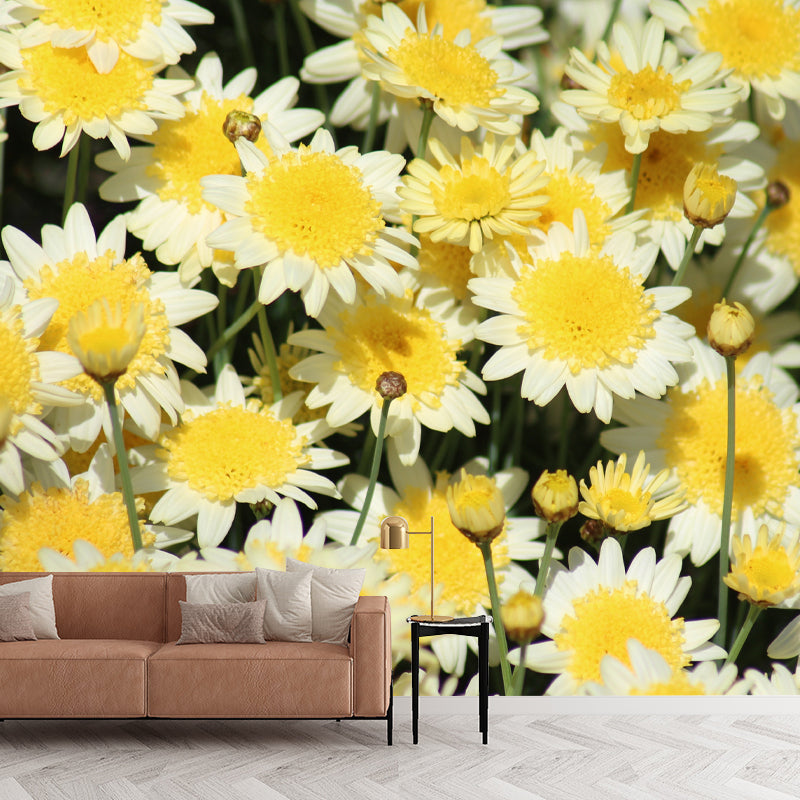 Bunte Chrysanthemen-Wanddekoration für Schlafzimmer und Wohnzimmer, individuelle Größe erhältlich