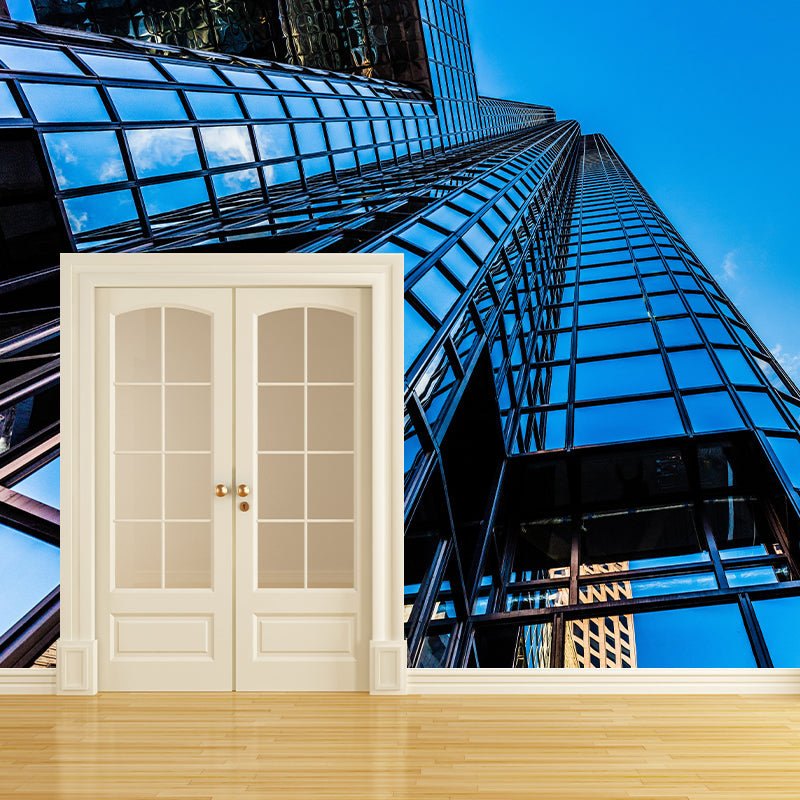 Customized Buildings Photography Wall Mural Mildew Resistant for Dining Room