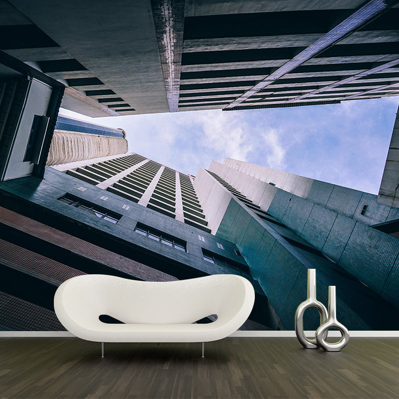 Buildings Photography Wall Mural Modernism Style Wall Decoration for Meeting Room