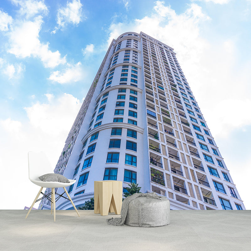 Buildings Wall Mural Horizontal Photography Eco-friendly Wall Covering for Bedroom