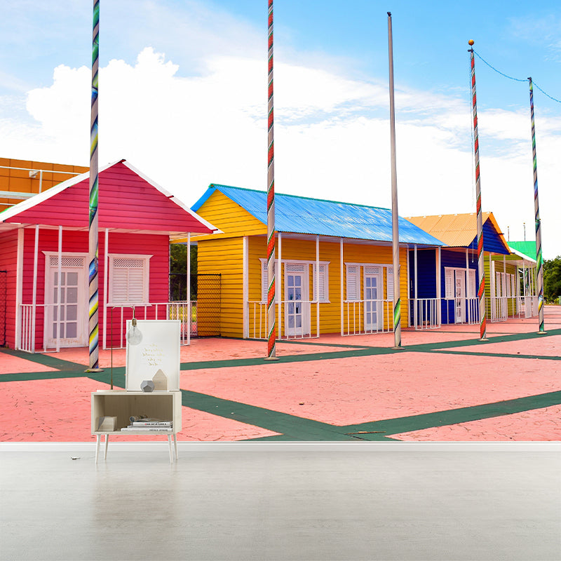 Customized Buildings Photography Wall Mural Mildew Resistant for Bedroom Decoration