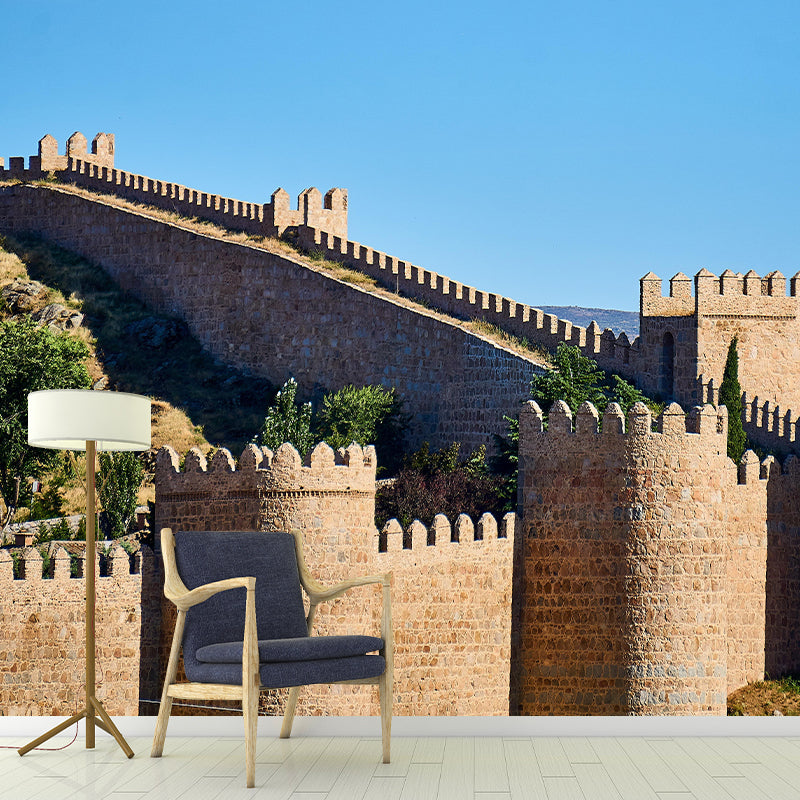 Customized Buildings Photography Wall Mural Mildew Resistant for Decoration