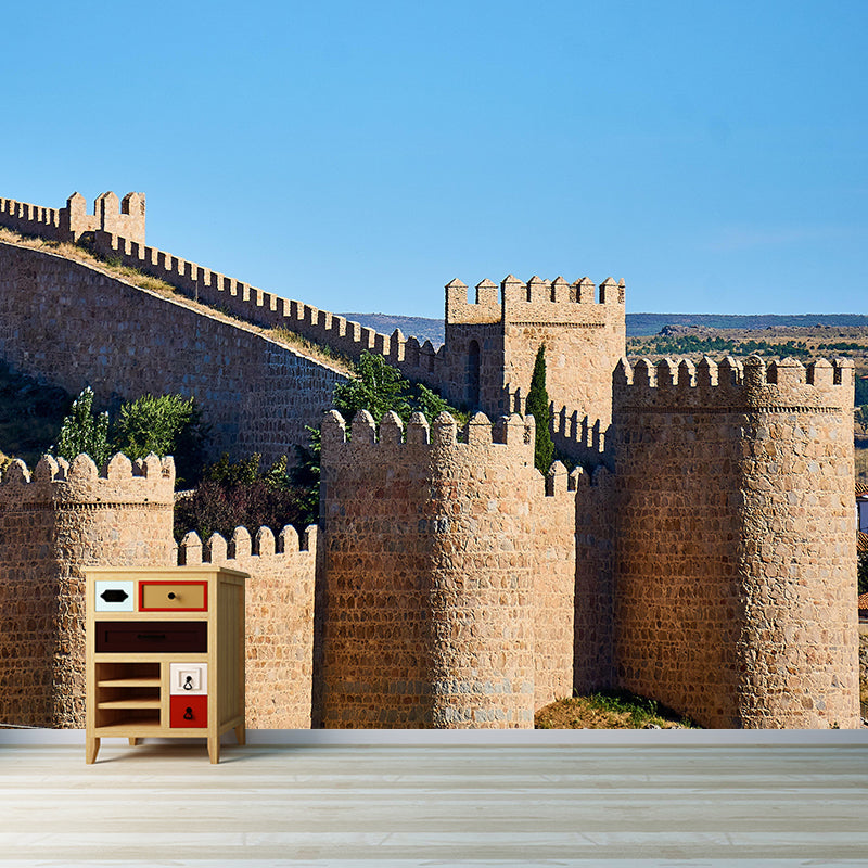 Customized Buildings Photography Wall Mural Mildew Resistant for Decoration