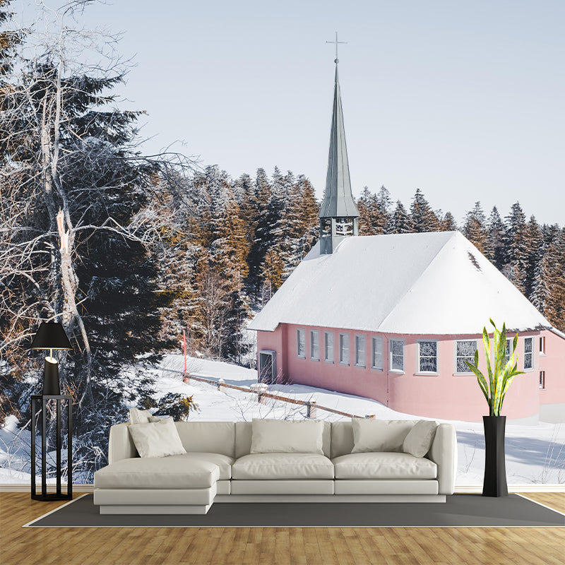 Customized Buildings Photography Wall Mural Mildew Resistant for Living Room