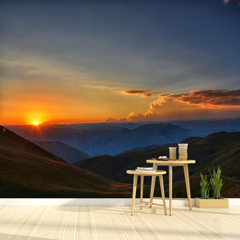 Mountain Wall Mural Horizontal Photography Eco-friendly Wall Covering for Wall Decor