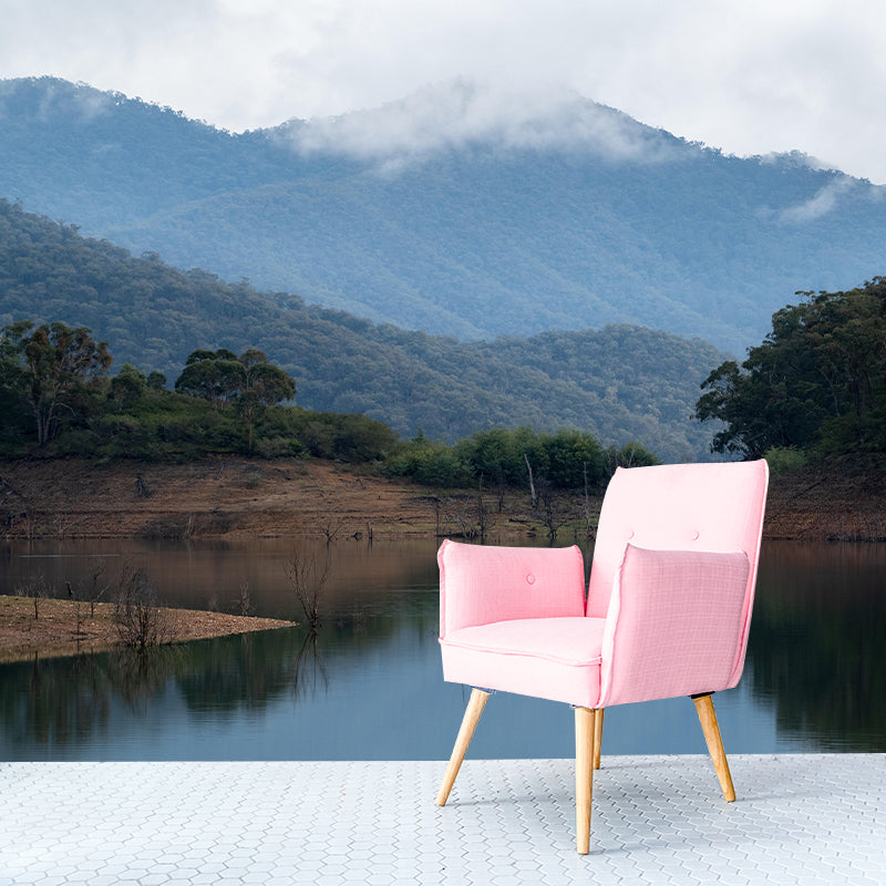 Mountain Landscapes Mural Contemporary Style Mildew Resistant Wall Covering