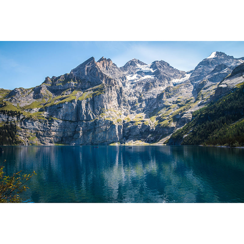 Mountain Scenery Wall Mural Modernism Style Wall Decoration for Living Room