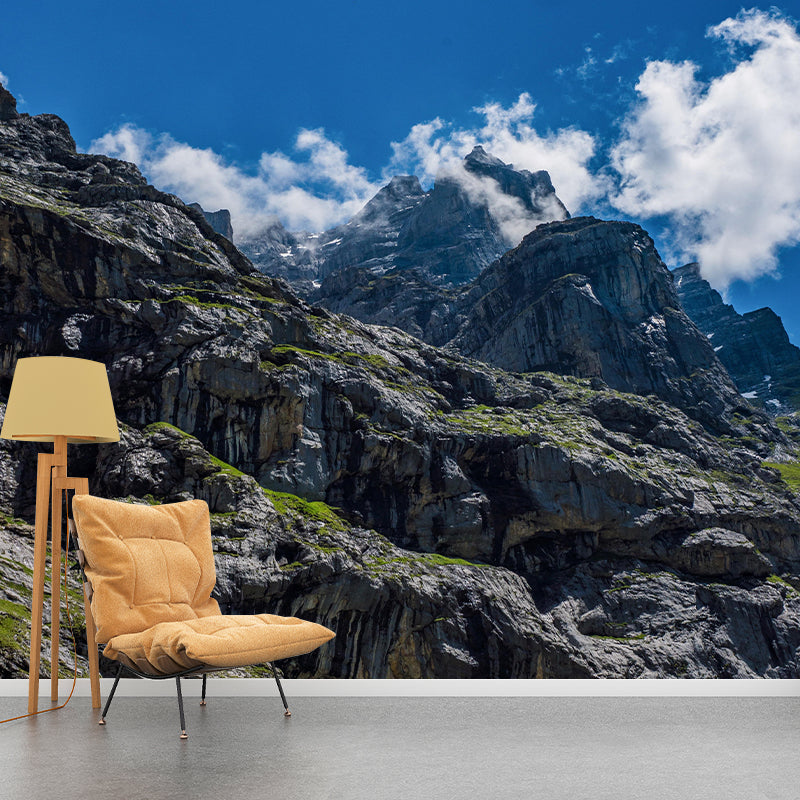 Mountain Scenery Wall Mural Modernism Style Wall Decoration for Sitting Room