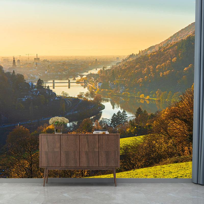 Customized Forest Scenery Wall Mural Mildew Resistant for Living Room Decor