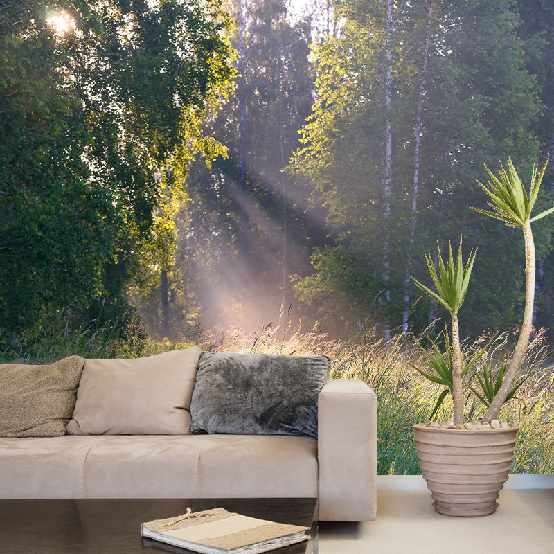 Customized Forest Scenery Wall Mural Mildew Resistant for Bedroom Decoration