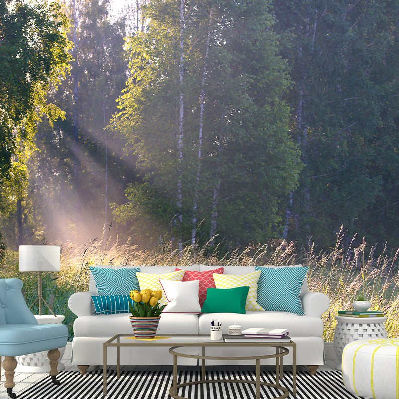 Customized Forest Scenery Wall Mural Mildew Resistant for Bedroom Decoration