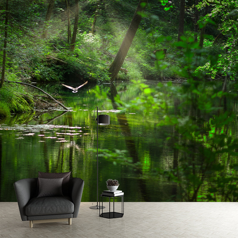 Forest Scenery Wall Mural Modernism Style Wall Decoration for Living Room