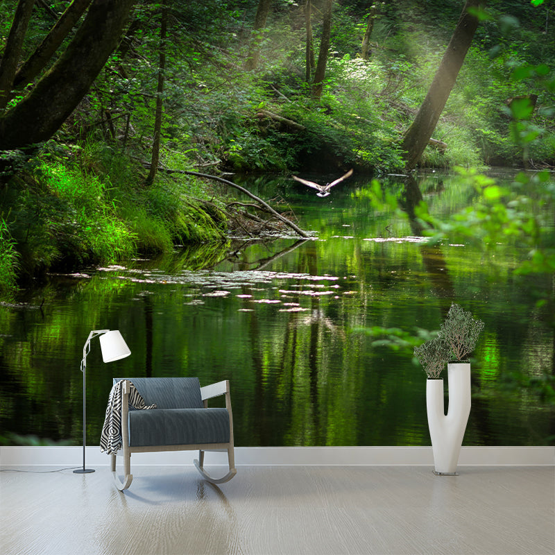Forest Scenery Wall Mural Modernism Style Wall Decoration for Living Room