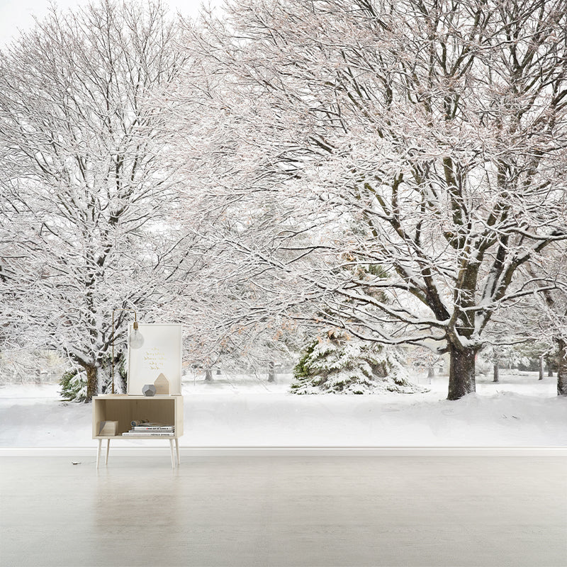 Forest Landscapes Mural Contemporary Mildew Resistant Wall Covering for Bedroom