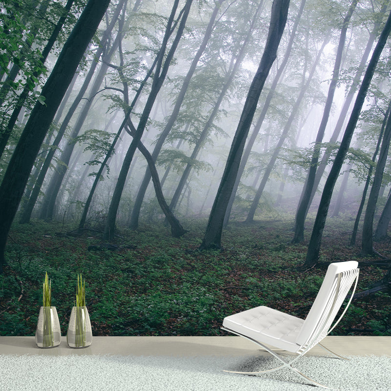 Forest Scenery Wall Mural Modernism Style Wall Decoration for Sitting Room