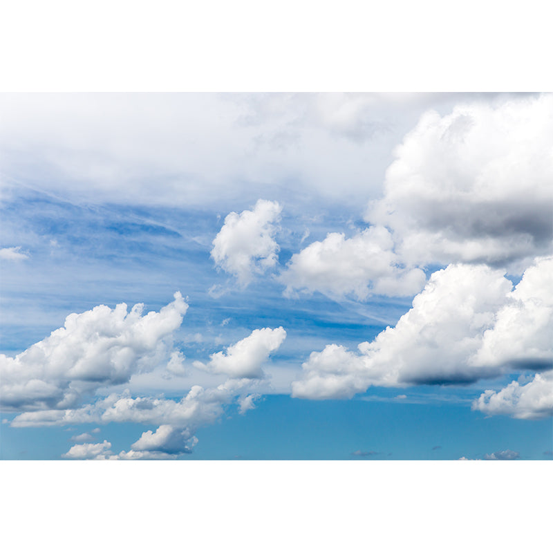 Cloudy Clear Sky Mural Wallpaper for Living Room Bathroom Home Decor, Waterproofing