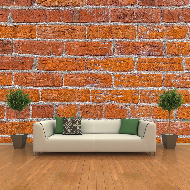 Brick Wall Style Mural Wallpaper Wall Art for Bar and Coffee Shop, Stain Resistant