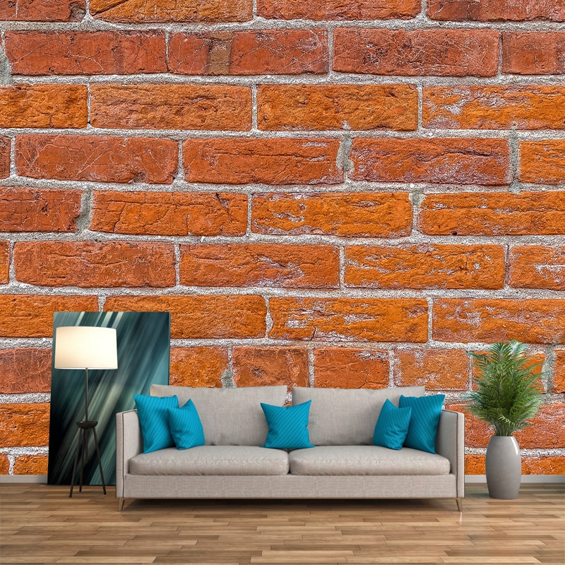 Brick Wall Style Mural Wallpaper Wall Art for Bar and Coffee Shop, Stain Resistant