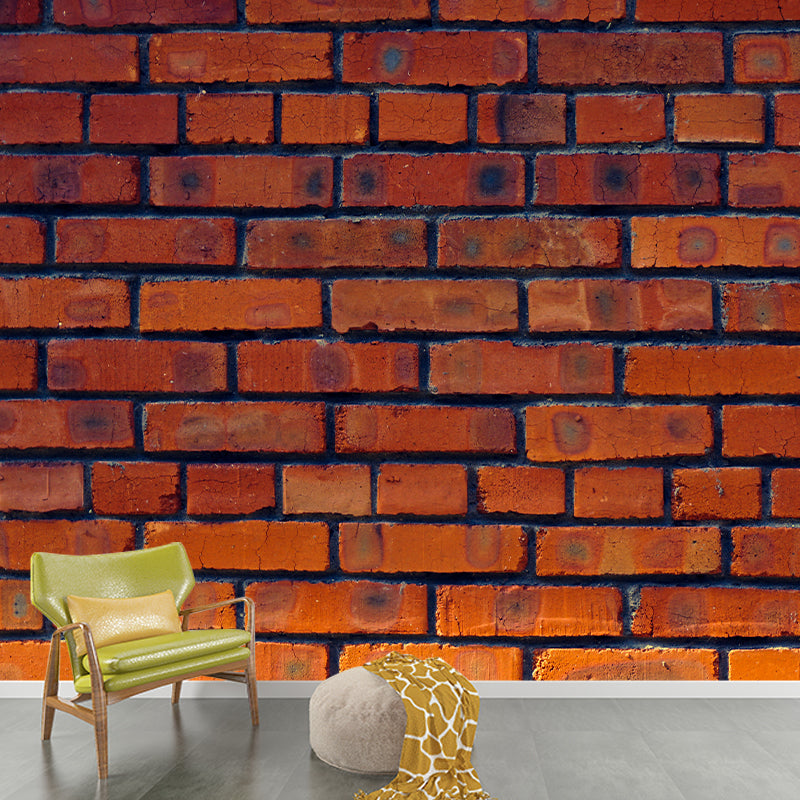Brick Wall Style Mural Wallpaper Wall Art for Bar and Coffee Shop, Stain Resistant