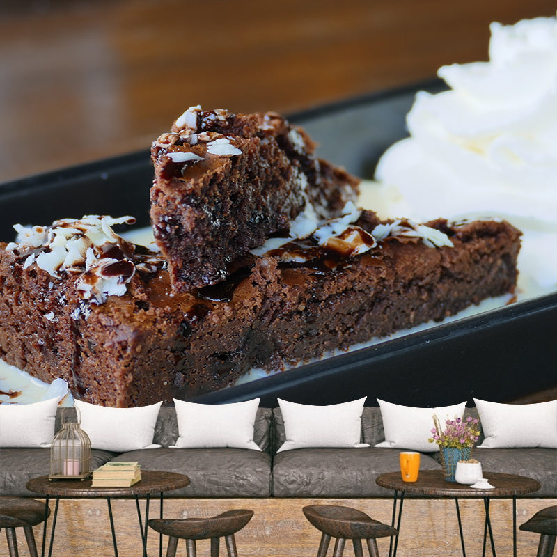 Modern Dessert Food Mural Wallpaper for Commerce Shop Decoration Wall Decal