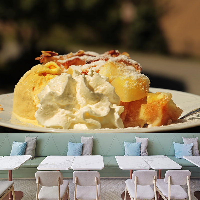 Modern Dessert Food Mural Wallpaper for Commerce Shop Decoration Wall Decal