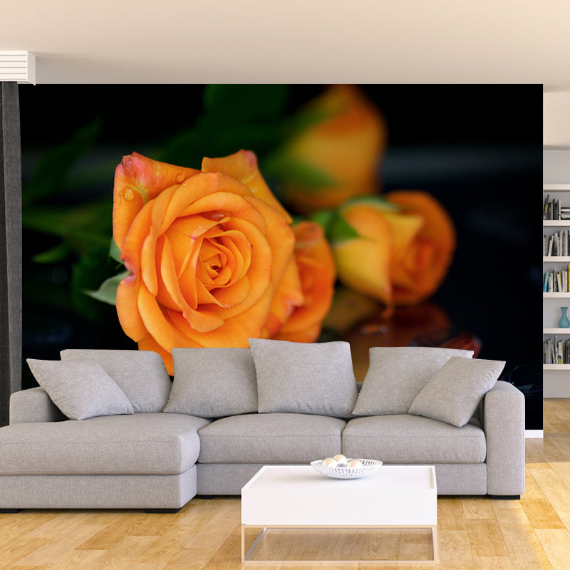 Rose Wall Mural for Bedroom Decor Bright Color for Home Decoration, Moisture Resistant