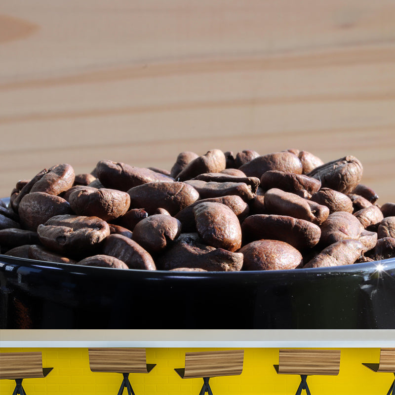 Customized Coffee Beans Mural Wallpaper for Restaurant Stain Resistant Wall Decor