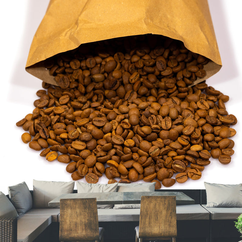 Customized Coffee Beans Mural Wallpaper for Restaurant Stain Resistant Wall Decor